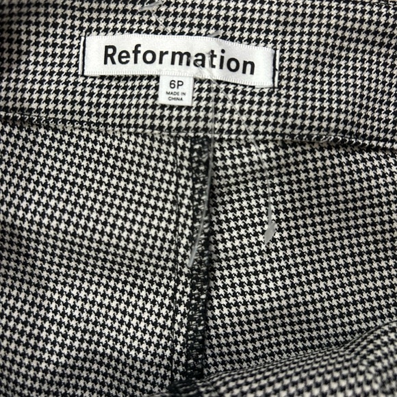 Reformation Houndstooth Wide-Leg Trousers - Picture 3 of 4